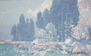 Edgar Alwin Payne - "California Landscape" - Oil on canvas - 15" x 24"