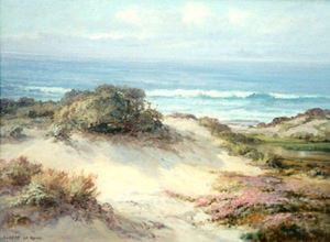 Albert Thomas DeRome - "Dunes At Asilomar" - Oil on canvasboard - 18" x 24"