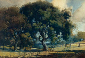 Percy Gray - "Oaks At Monterey" - Watercolor - 14"x20"