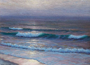 Frank Cuprien - "Laguna Surf" - Oil on canvas/board - 12 1/4" x 16"