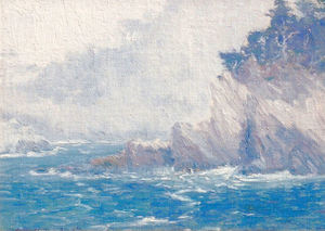 William Posey Silva - "The Fog On Lobos" - Oil on canvasboard - 12" x 16" - Signed lower left