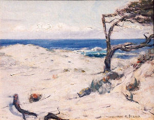 William Posey Silva - "Pines on the Dunes" - Oil on canvasboard - 8"x10"