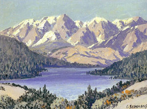 Carl Sammons - "High Sierra, Silver Lake" - Oil on canvasboard - 6" x 8"