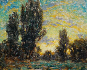 Granville Redmond - "Eucalyptus at Twilight" - Oil on canvas - 12"x14"