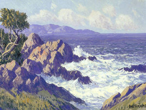 Carl Sammons - "Carmel by the sea" - Oil on canvasboard - 12" x 16"