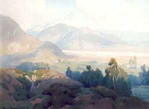 Marion Kavanaugh Wachtel - "San Gabriel Valley" - Watercolor - 18" x 24"