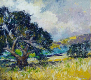 Thomas A. McGlynn - "The Oak" - Oil on canvas - 19" x 21"