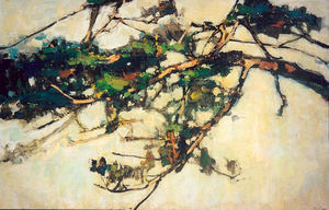S.C. Yuan - "Pine Bough" - Oil on canvas - 40" x 60"