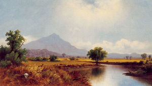 Harvey Otis Young - "Mt. St. Helena, Russian River, California" - Oil on canvas - 14 1/4" x 24 1/4"