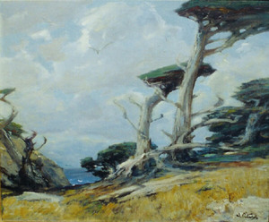 William Ritschel, N.A. - "Wind Carved Cypresses, Point Lobos" - Oil on canvas - 30" x 36"