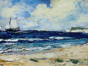 Arthur Hill Gilbert, A.N.A. - "Coast of France" - Oil on canvas/board - 8" x 10"