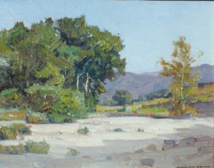 William Wendt, A.N.A. - "In The Arroyo" - Oil on canvas - 16"x20"
