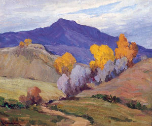 Jean Mannheim - "Mt. Morisson" -Colorado- - Oil on board - 20"x24" - Signed lower left
<br>Titled on reverse