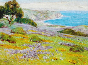 John Marshall Gamble - "Sonoma Coast near Fort Ross" - Oil on canvas/board - 6 3/4" x 8 3/4"