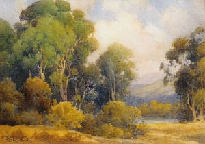 Percy Gray - "Marin Landscape with Hills" - Watercolor - 11 1/2" x 15 1/2"