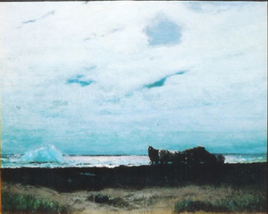 William Ritschel, N.A. - "Kelp Gathering By Moonlight" - Oil on canvas - 20" x 24"