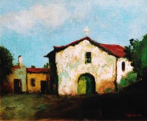 Will Sparks - "Mission San Fernando Rey de Espana" - Oil on canvas - 10" x 12"