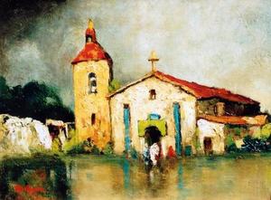 Will Sparks - "Mission Santa Clara de Asis" - Oil on canvas - 9" x 12"