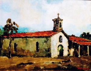 Will Sparks - "Mission San Francisco de Solano" - Oil on canvas - 11" x 14"