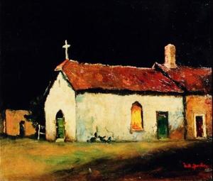 Will Sparks - "Mission Chapel" - Tia Juana - Oil on canvas - 12" x 14"